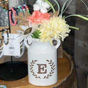 Initial E letter floral arrangement